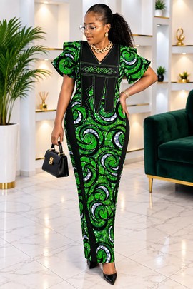 Ankara Maxi ladies Fashion, Bubu dress style, African Fashion print