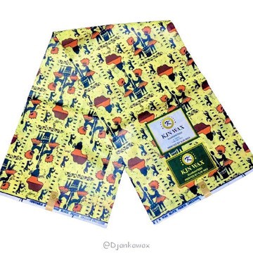 Tissu pagne Ndop Cameroun en coton léger 2 yards