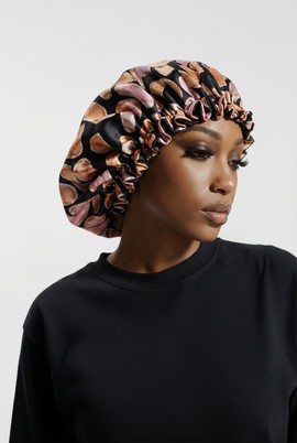 Reversible silk beanie / satin nightcap / hair accessories for women
