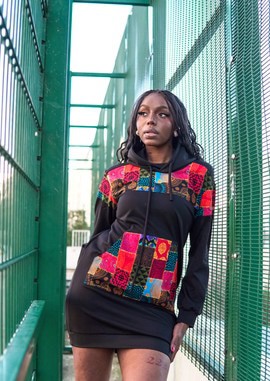 NKAYA QUEEN sweatshirt dress – Cotton elastane &amp; Wax