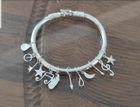 "Gladiator" bracelet in Hawk's Eye / natural stone from Madagascar