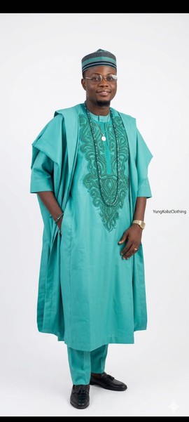 Classic Agbada with kaftan and trouser