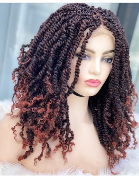 Jenny spring twisted wig,  lace, easy wear, light weight
