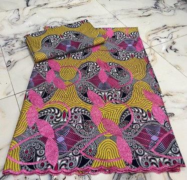 Embroidery Grand Glitter Super wax Vlisco/ Ankara Print
