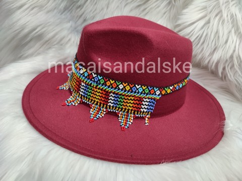 Fedora hats , African beaded fedora hat