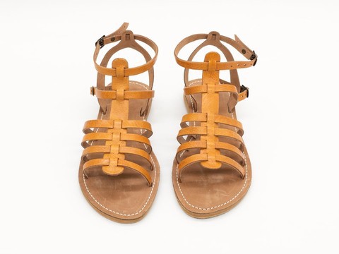 Sandale en cuir véritable haute qualité fait main mode femme