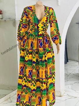 Robe Dashiki, robe kente femme imprimé africain, vêtements Ghana, robe femme ankara