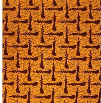 COUPON FABRIC WAX AFRICAN motif: UMBRELLA