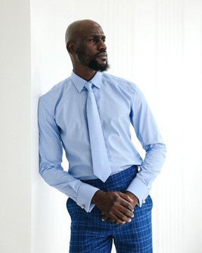 A Skye blue Checkered Shirt
