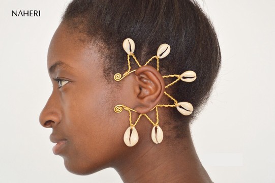 African ear cuff tribal jewelry handmade