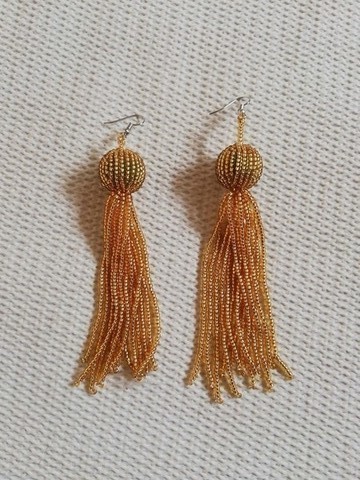 African Beaded Tassel earrings, Beaded Fringe earrings, Elegant earrings, Her gift