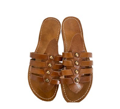 Sandale en cuir véritable haute qualité fait main mode femme