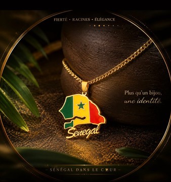 Collier de la carte du Senegal