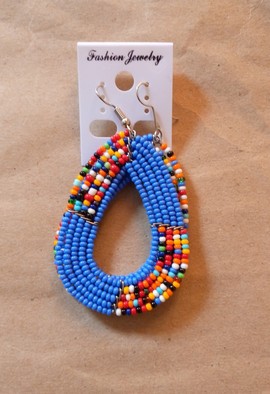 Boucles d'oreilles africaines / boucles d'oreilles maasaï / bijoux femmes / boucles d'oreilles faites à la main