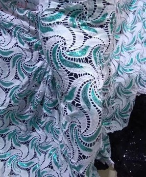 Tissu en dentelle cordée, 5 yards