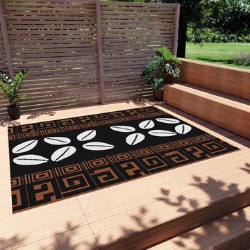 Cowrie African Outdoor Rug Tribal Print Carpet (LARGER SIZES AVAILABLE)