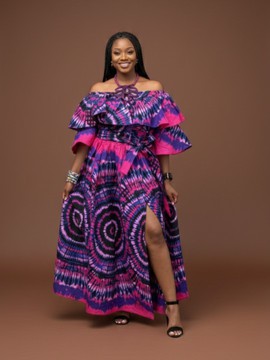 Stunning Off-Shoulder Maxi Dress"
