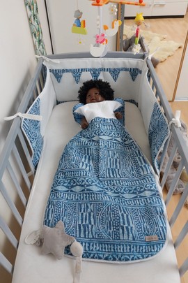 Tour de lit Bébé "Wax NDOP" Fait main