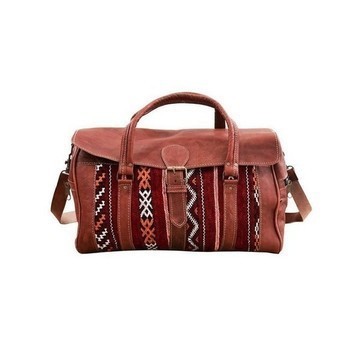 BIG SALE! Genuine Leather Travel Bag Handmade in Morocco