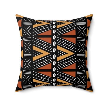 (2 Sets) - Cowrie African Print Pillow Cover | Traditional Culture (MORE SIZES AVAILABLE)
