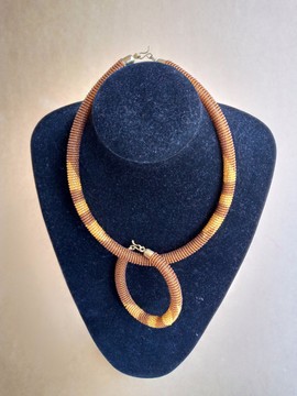 Collier avec bracelet assorti / colliers zoulou / collier maasai / chaîne africaine