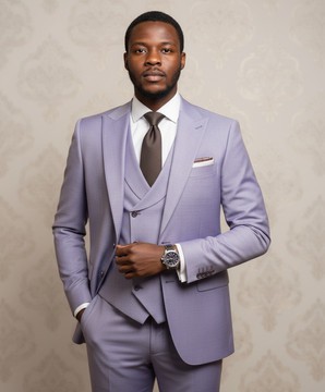 Custom-Made Mauve 3-Piece Suit