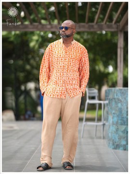 Ensemble Terroirs reloaded bicolore homme orange