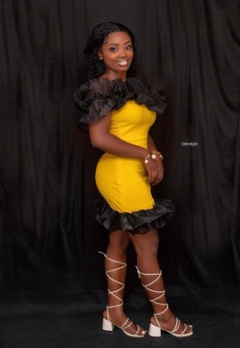 Mid length African dress for women