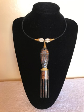 Tribal necklace/african jewelry/ gift for her/wood necklace