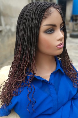 Perruque de tresses, perruque pour femmes noires, perruque frontale, tresses de boîte, livraison gratuite