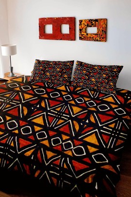 Bogolan African Print Bedding Sets Duvet and Pillow Cover MORE SIZES AVAILABLE)