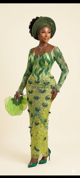 Women's long lace gown