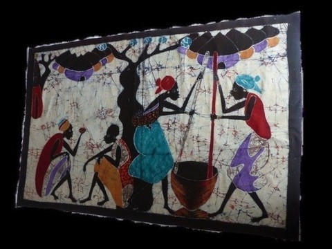 tableau batik seine du village025