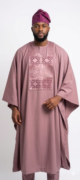 Classic Agbada with kaftan and trouser