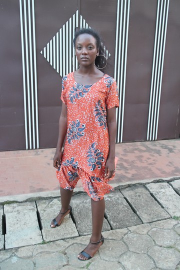 PRINTED WAX SILK MIDI DRESS