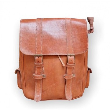 100% handmade high quality genuine leather backpack.