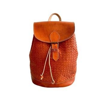 100% handmade high quality genuine leather backpack.