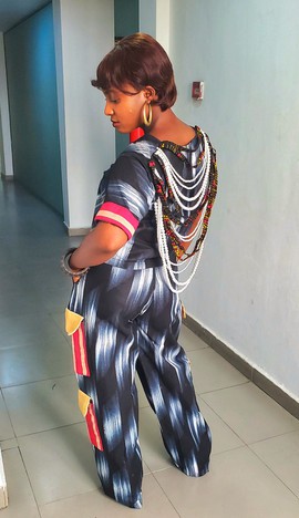 African Woman Diva Beaded Two-Piece Set For Special occasions/Beautiful Days/Plus Size