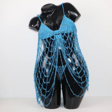 Ensemble fait main, lingerie artisanale,lingerie tricotée perlée, Lingerie fine perlée,