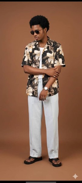 Luxury stitched men’s two piece set