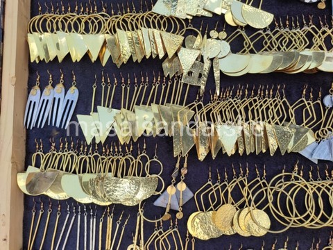 Wholesale brass earrings , brass and bones earrings , African brass earrings , assorted earrings
