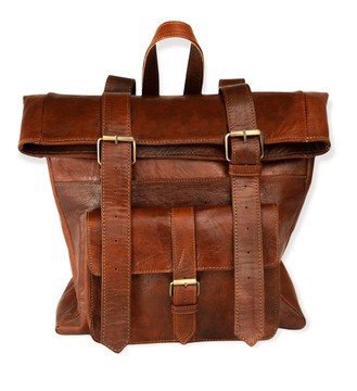 100% handmade high quality genuine leather backpack.