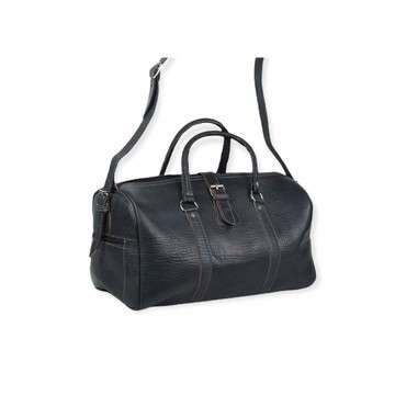 Handmade genuine leather travel bag with shoe compartment - Large weekend bag