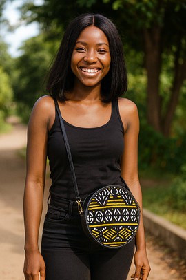African Bag Sling Round Bohemian Style