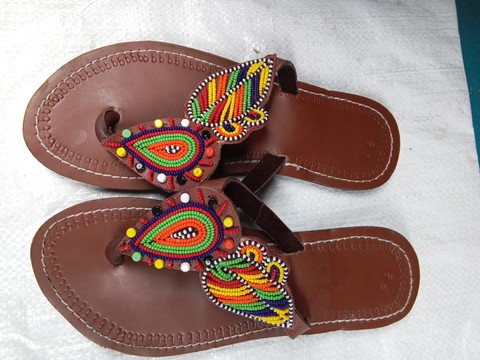African Women Maasai Sandals/Leather sandals/Beaded sandals