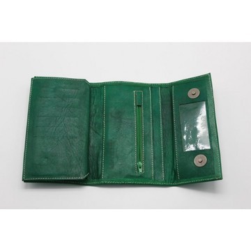 Original leather wallet Green