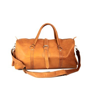 Handmade genuine leather travel bag with shoe compartment - Large weekend bag