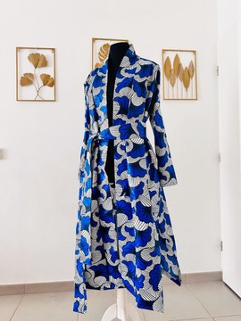 Kimono maxi - style trench - longueur midi