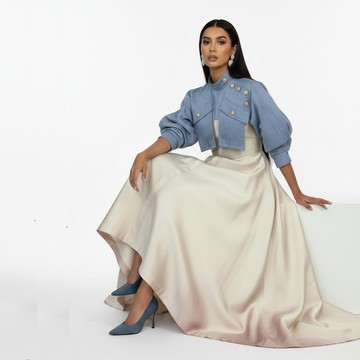 MA Denim Cargo Maxi Dress