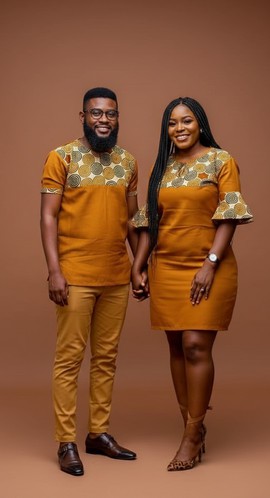 Elegant African-Inspired Couples Outfits